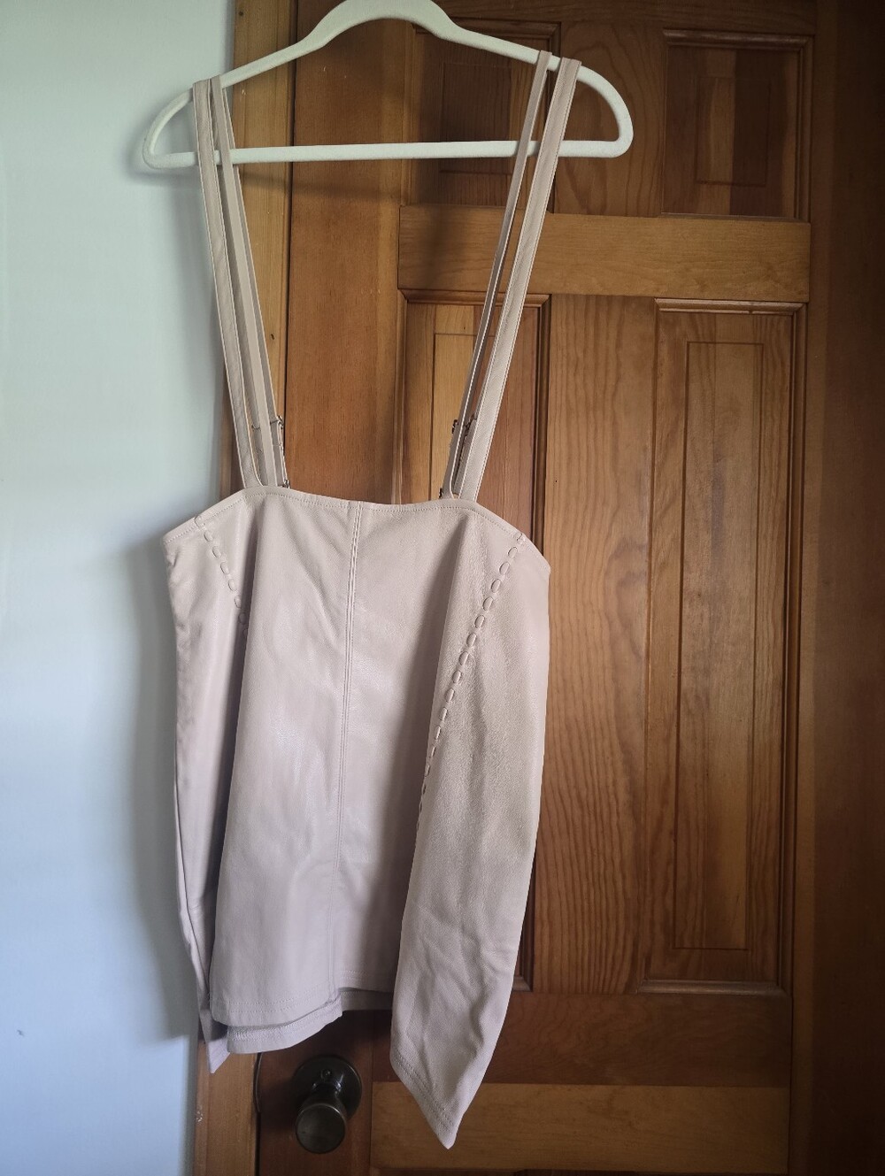 Manière De Voir Pale Blush Leather Top